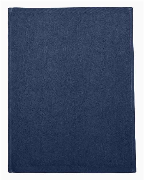 Hemmed Fingertip Towel - Navy Front