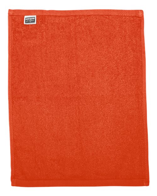 Hemmed Fingertip Towel - Orange Back
