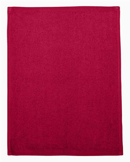 Hemmed Fingertip Towel - Red Front