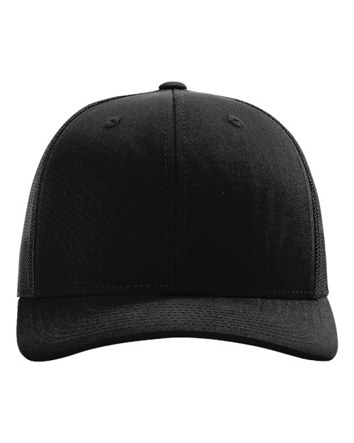 Snapback Trucker Cap - Black Front