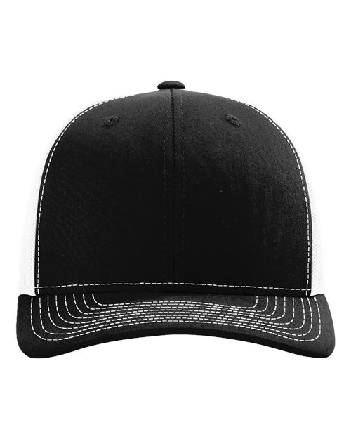 Snapback Trucker Cap - Black/ White Front