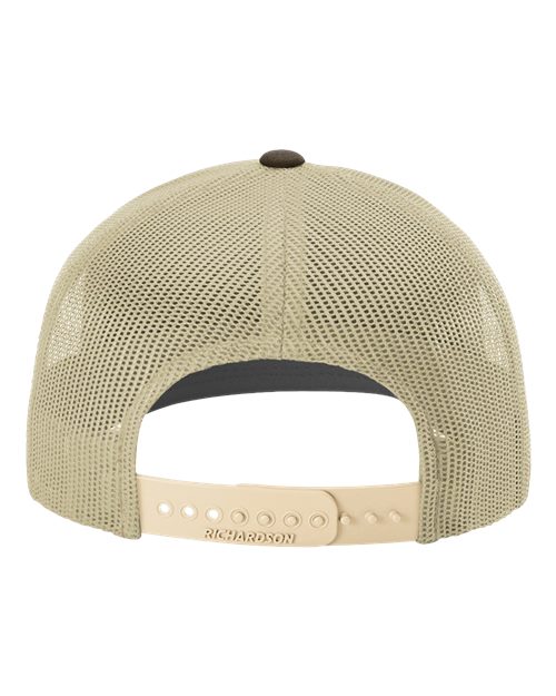 Snapback Trucker Cap - Brown/ Khaki Back