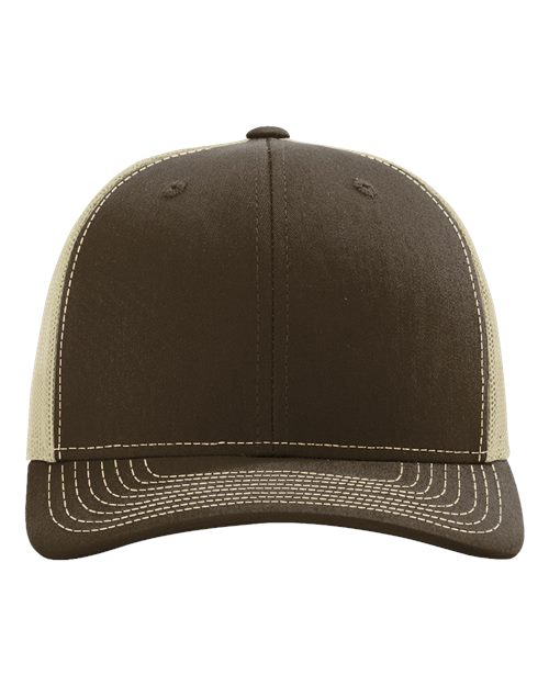 Snapback Trucker Cap - Brown/ Khaki Front