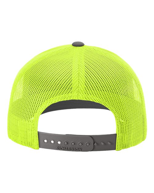 Snapback Trucker Cap - Charcoal/ Neon Yellow Back
