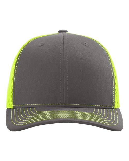 Snapback Trucker Cap - Charcoal/ Neon Yellow Front