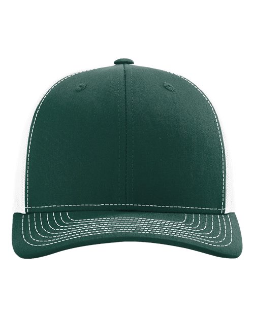 Snapback Trucker Cap - Dark Green/ White Front