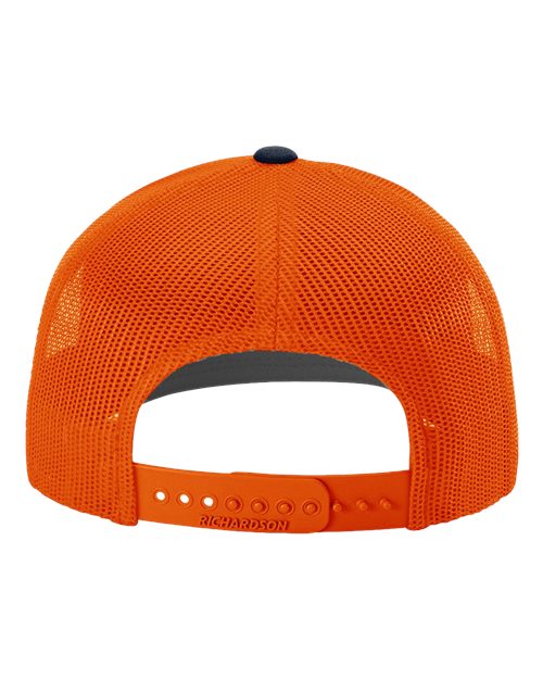 Snapback Trucker Cap - Navy/ Orange Back