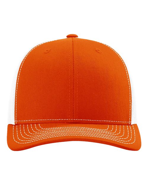 Snapback Trucker Cap - Orange/ White Front