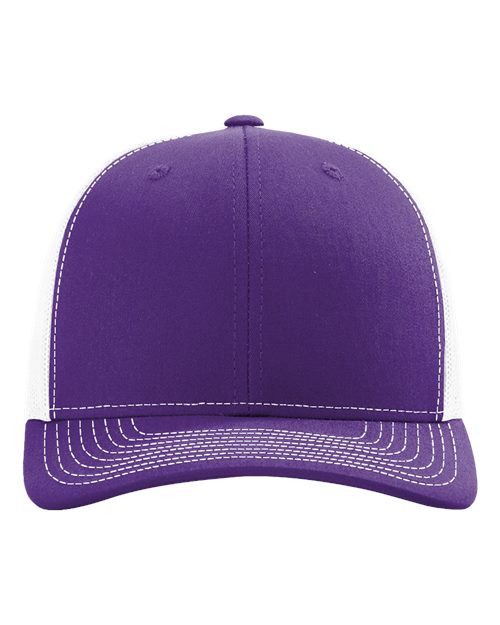 Snapback Trucker Cap - Purple/ White Front