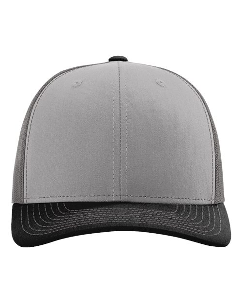 Snapback Trucker Cap - Grey/ Charcoal/ Black Front