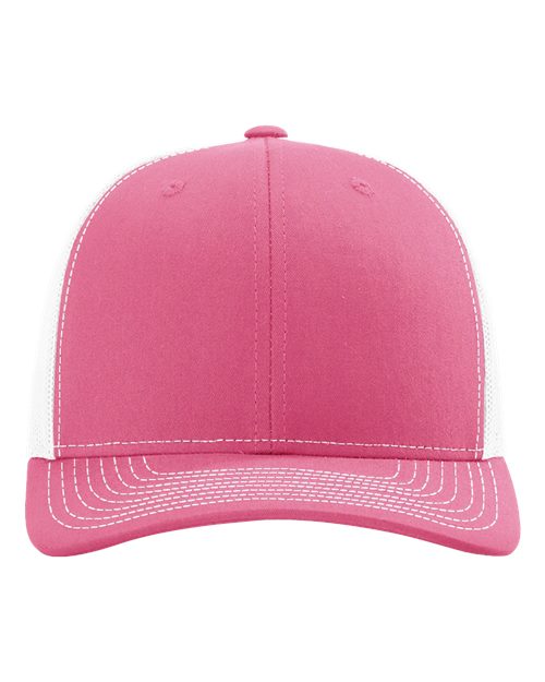Snapback Trucker Cap - Hot Pink/ White Front