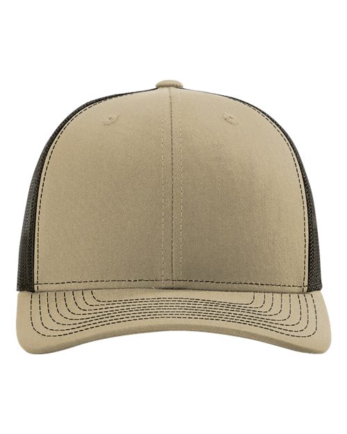 Snapback Trucker Cap - Khaki/ Coffee Front