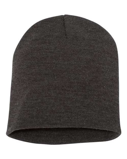 8 1/2" Beanie - Dark Grey Front