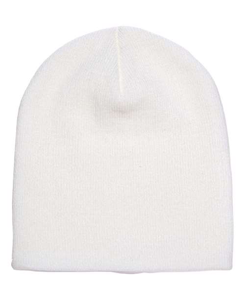 8 1/2" Beanie - White Back