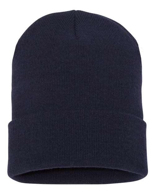 Cuffed Beanie - Navy Front