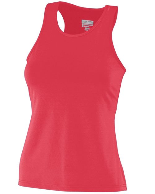Girls' Solid Racerback Tank Top - White Front