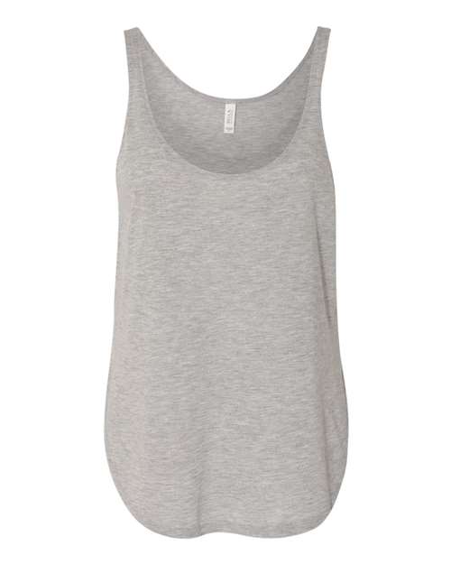 Women's Flowy Tank with Side Slit - Athletic Heather Front