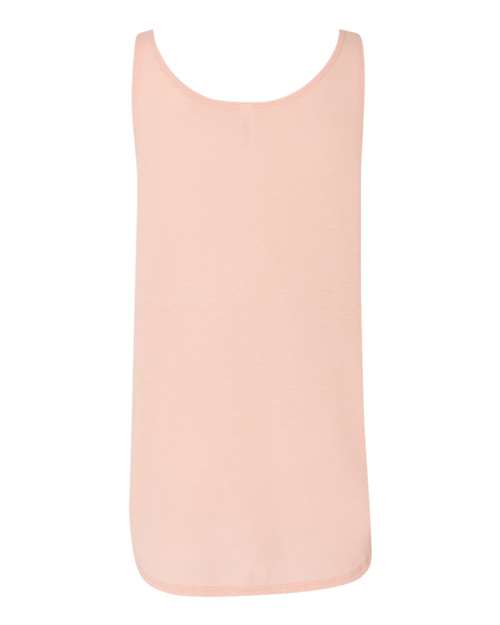 Women's Flowy Tank with Side Slit - Peach Back