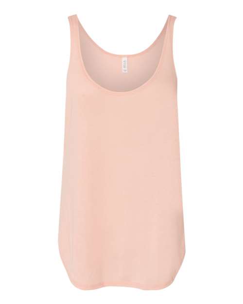 Women's Flowy Tank with Side Slit - Peach Front