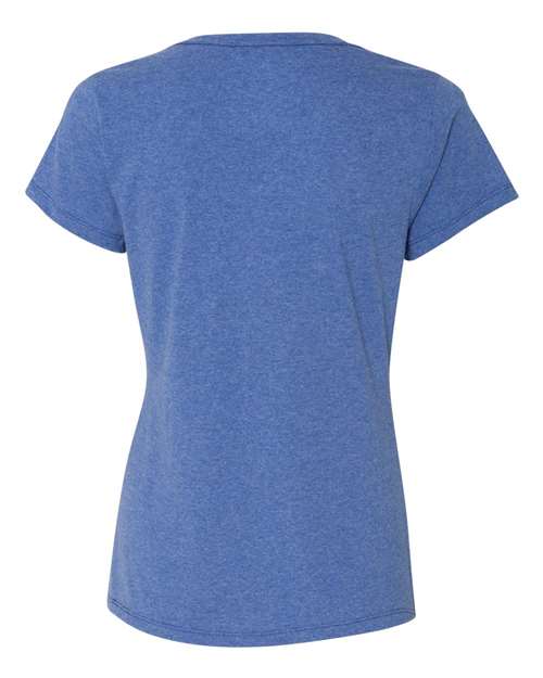 Women's Perfect-T Triblend V-Neck T-Shirt - Royal Triblend Back