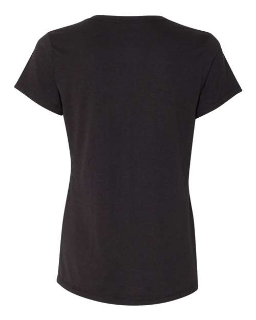 Women's Perfect-T Triblend V-Neck T-Shirt - Black Triblend Back