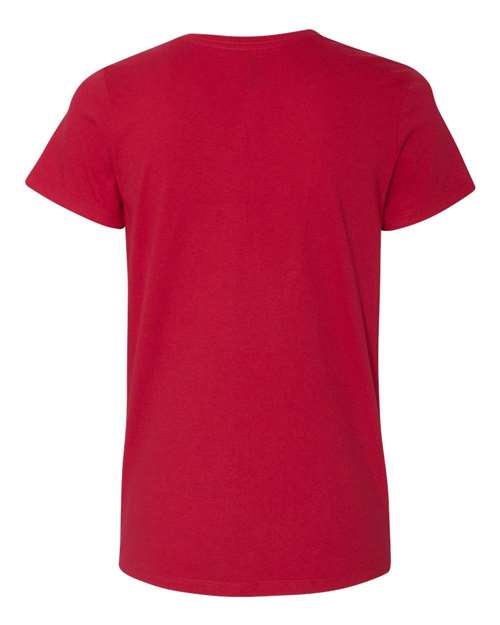 Women's Essential-T V-Neck T-Shirt - Deep Red Back