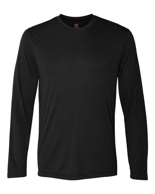 Unisex Cool DRI® Long Sleeve Performance T-Shirt - Black Front