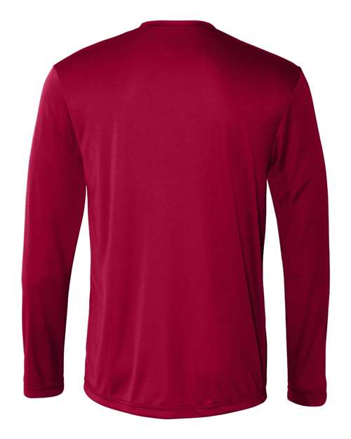 Unisex Cool DRI® Long Sleeve Performance T-Shirt - Deep Red Back