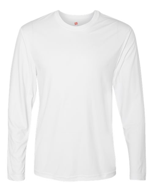 Unisex Cool DRI® Long Sleeve Performance T-Shirt - White Front