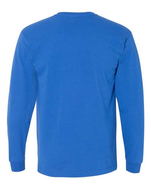 Unisex USA-Made Long Sleeve T-Shirt - Royal Blue Back