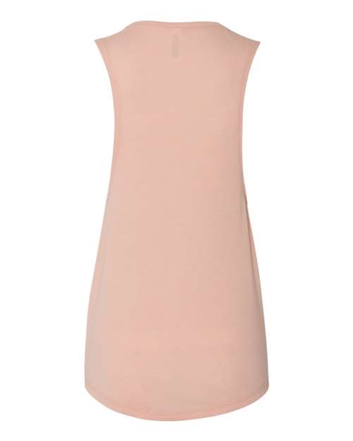 Women's Flowy Scoop Muscle Tank - Peach Back