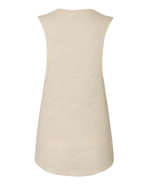 Women's Flowy Scoop Muscle Tank - Natural Slub Back