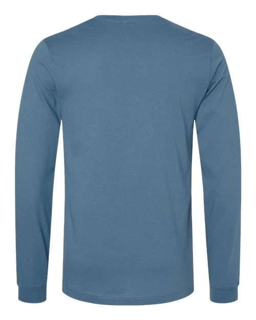 Unisex Jersey Long Sleeve Tee - Steel Blue Back
