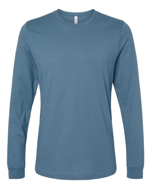 Unisex Jersey Long Sleeve Tee - Steel Blue Front