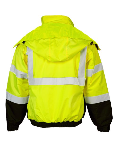 Unisex Economy Bomber Jacket - Lime Back