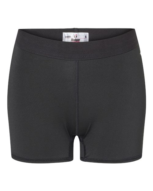 Women’s 3" Pro-Compression Shorts - Black Front