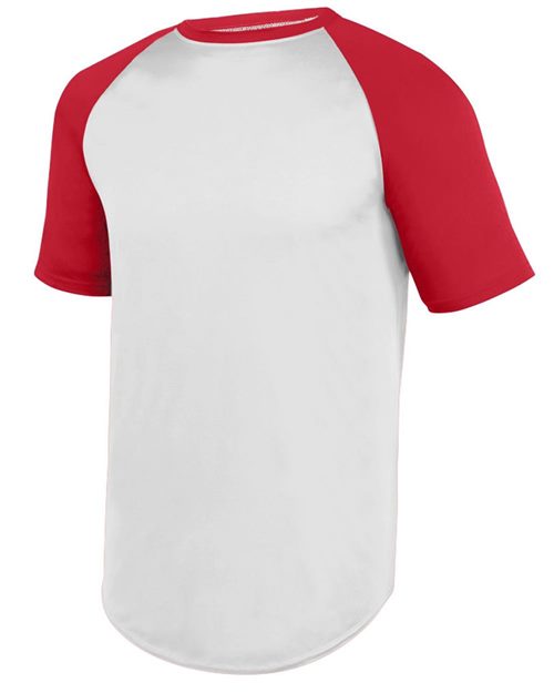 Unisex Wicking Short Sleeve Baseball Jersey - Gold/ Dark Green Front