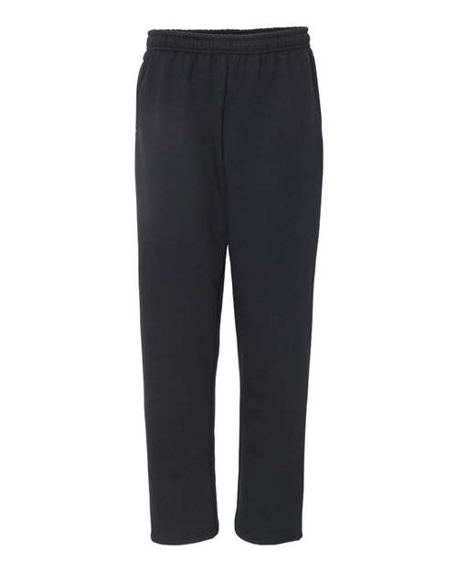 Gildan Heavy Blend™ Open-Bottom Sweatpants with Pockets - Black Front