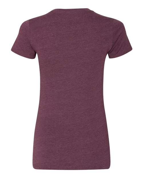 Women's Slim Fit Tee - Heather Maroon Back