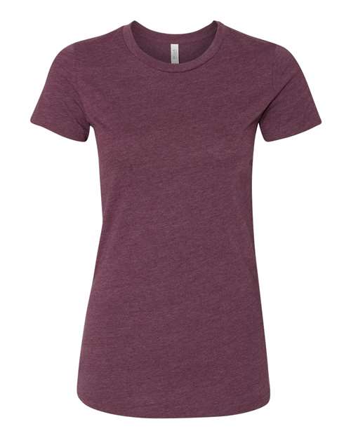 Women's Slim Fit Tee - Heather Maroon Front
