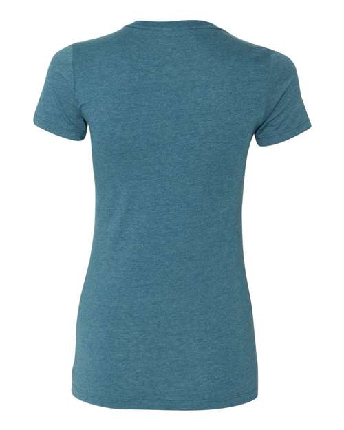 Women's Slim Fit Tee - Heather Deep Teal Back