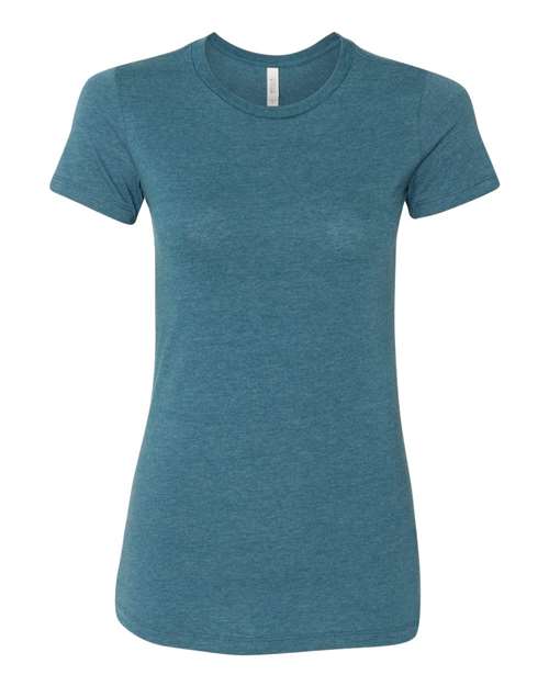 Women's Slim Fit Tee - Heather Deep Teal Front