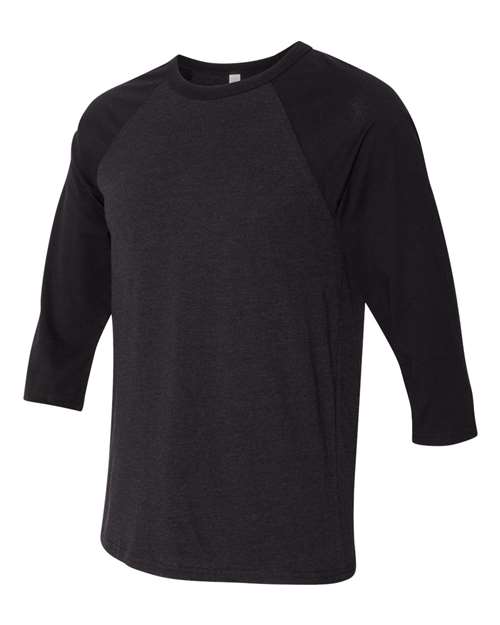 BELLA + CANVAS Unisex Three-Quarter Sleeve Baseball Tee - Side