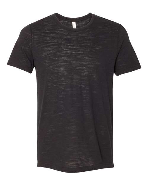 Unisex Texture Tee - Solid Black Slub Front