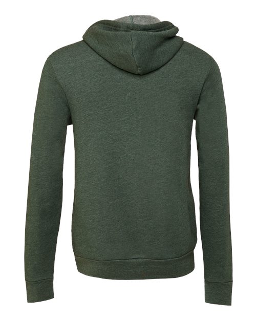 Unisex Sponge Fleece Hoodie Sweatshirt - Heather Forest Back