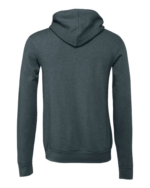 Unisex Sponge Fleece Hoodie Sweatshirt - Heather Slate Back