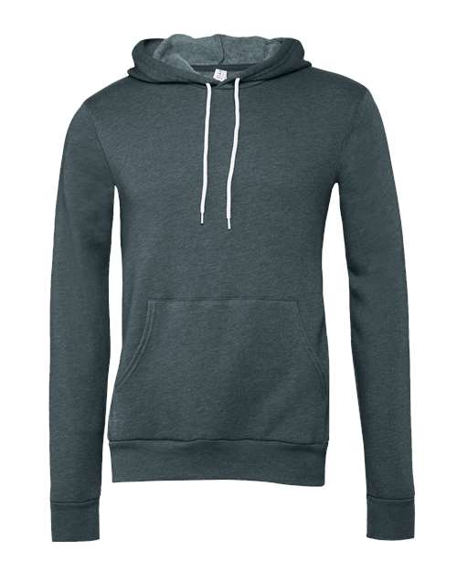 Unisex Sponge Fleece Hoodie Sweatshirt - Heather Slate Front