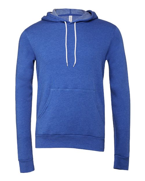 Unisex Sponge Fleece Hoodie Sweatshirt - Heather True Royal Front