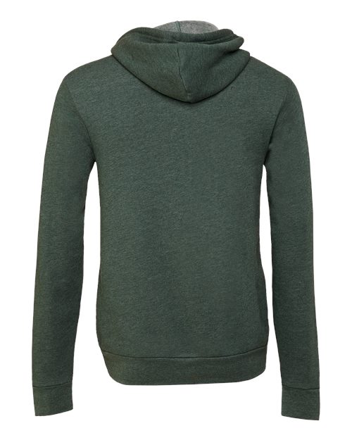 Unisex Sponge Fleece Full-Zip Hoodie Sweatshirt - Heather Forest Back
