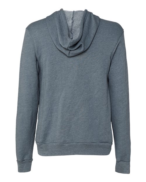 Unisex Sponge Fleece Full-Zip Hoodie Sweatshirt - Heather Slate Back